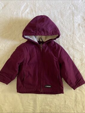 Berne Kids' Hooded Jacket in Burgundy SZ 3T